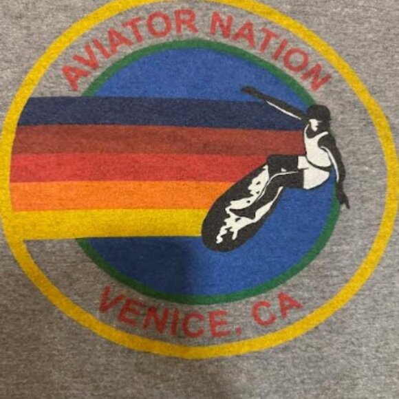 AVIATOR NATION LAGUNA BEACH BOYFRIEND TEE - HEATHER GREY - Picture 3 of 8